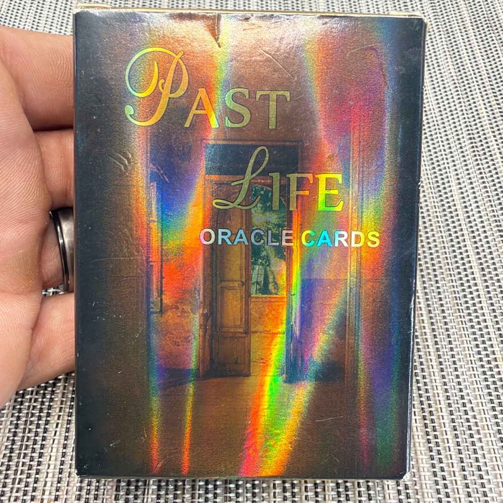 Past Life Oracle Cards Holographic 44 Card Deck Spiritual Divination Tool